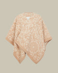 Camel Rose & Scroll Poncho