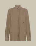 Walnut Micro Check Cotton Pie Crust Shirt
