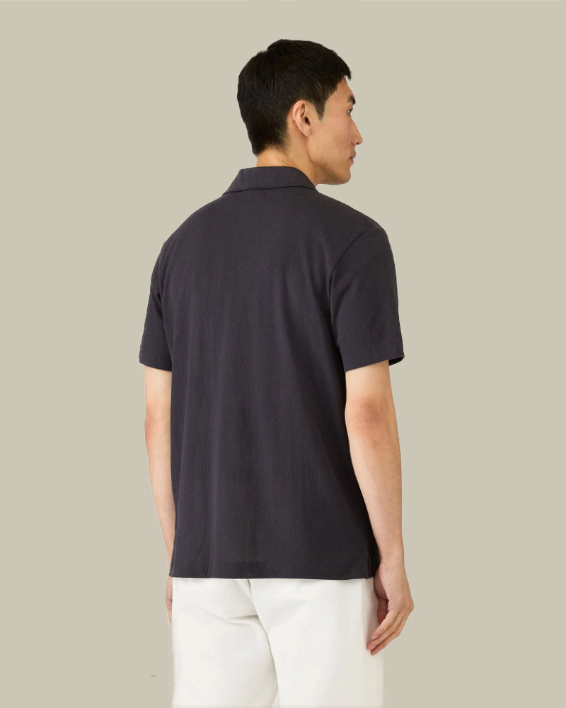 Riviera Camp Collar Shirt Navy