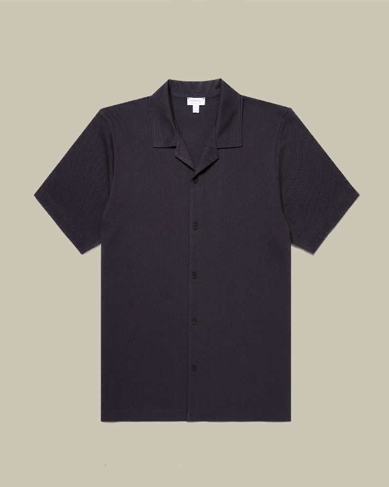 Riviera Camp Collar Shirt Navy