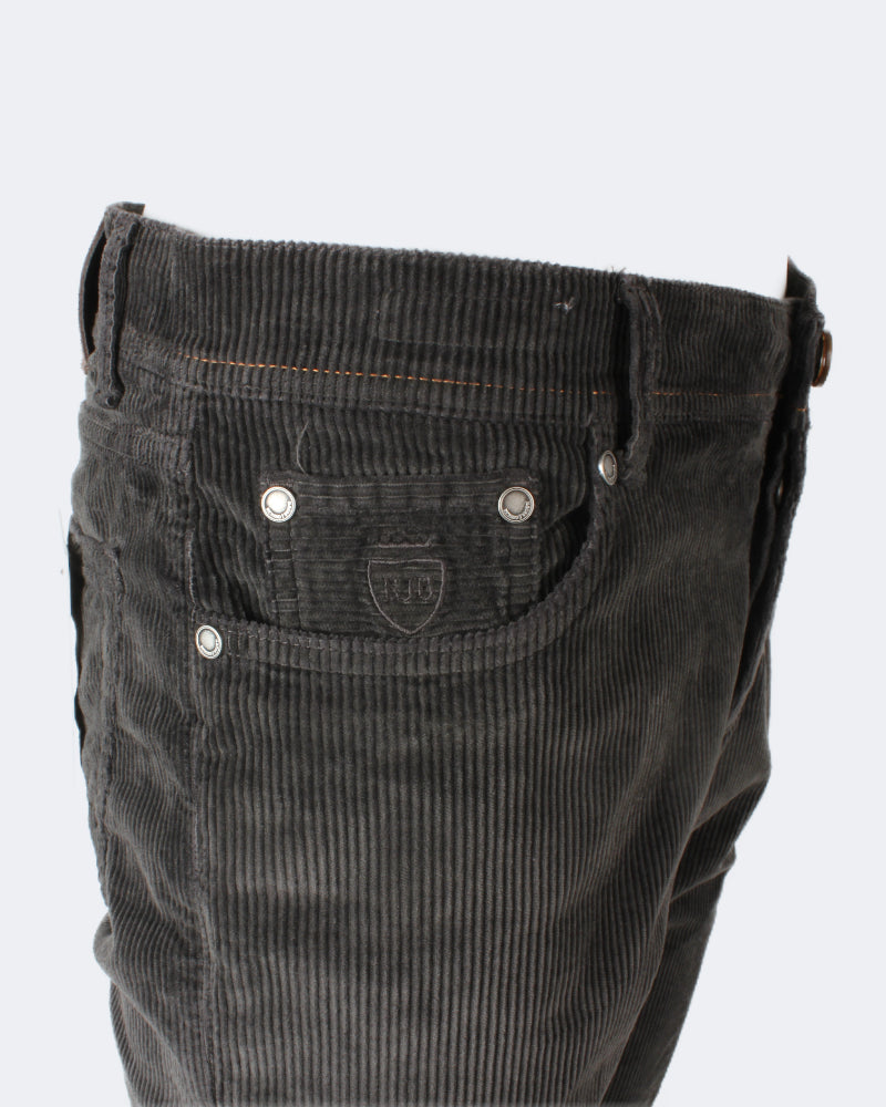 TOKYO Chocolate Brown Cotton Corduroy Slim Fit Jean