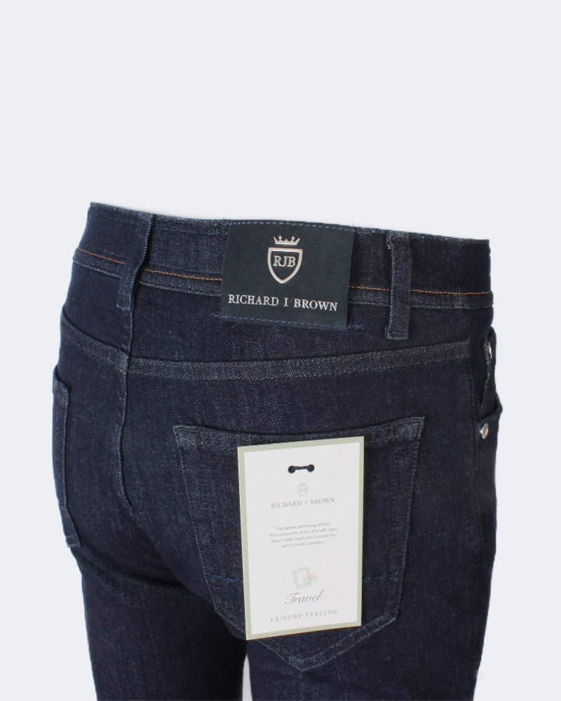 TOKYO Dark Navy Clean Wash Slim Fit 5 Pocket Travel Jean