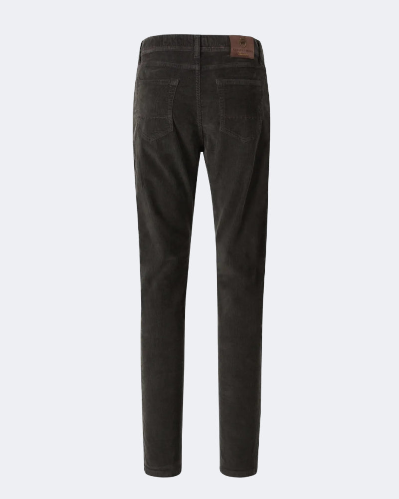 TOKYO Chocolate Brown Cotton Corduroy Slim Fit Jean