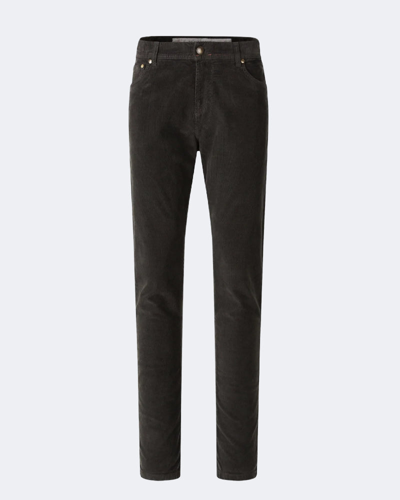 TOKYO Chocolate Brown Cotton Corduroy Slim Fit Jean
