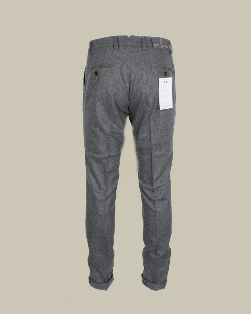 SINGAPORE Grey Flannel Virgin Wool Trouser