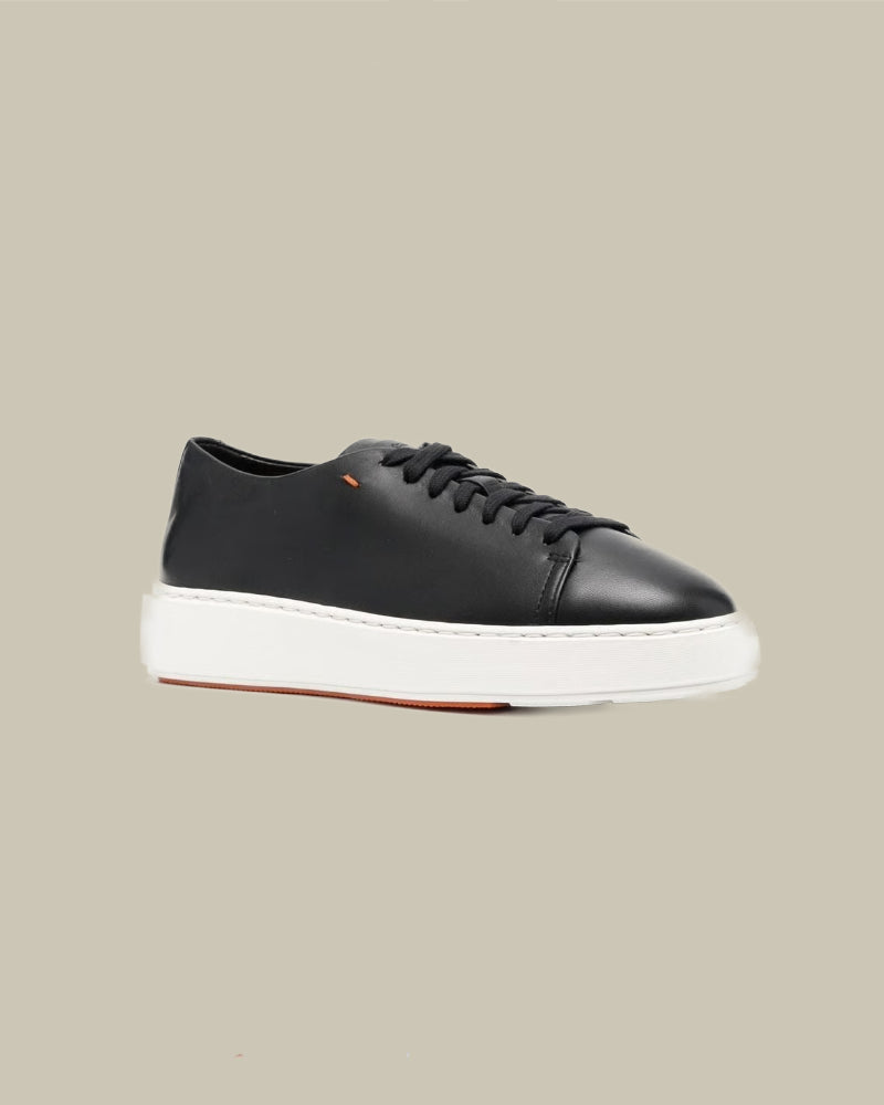 Polished Leather Sneaker Black