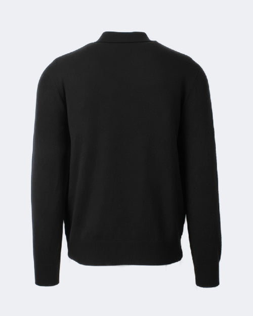 Black Cable Knit Alcantara Front Panel Jacket