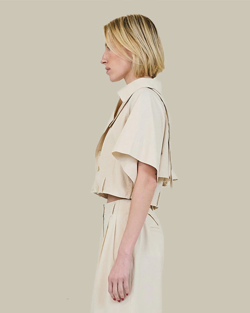 Axel Sand Short Sleeved Top