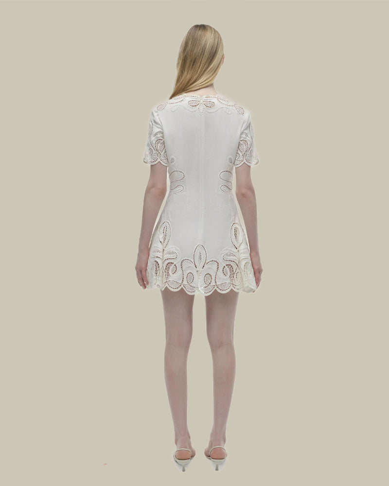 Simkhai Morrigan Linen Mini Dress Ivory
