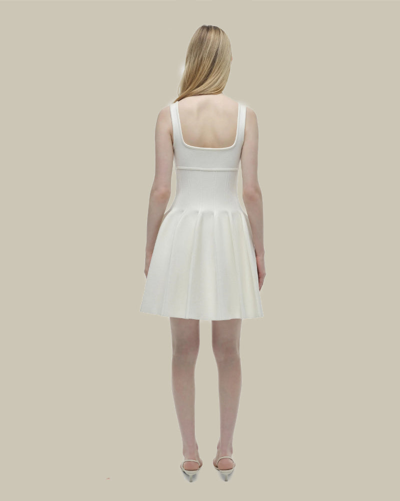 Elektra Knit Mini Dress Ivory