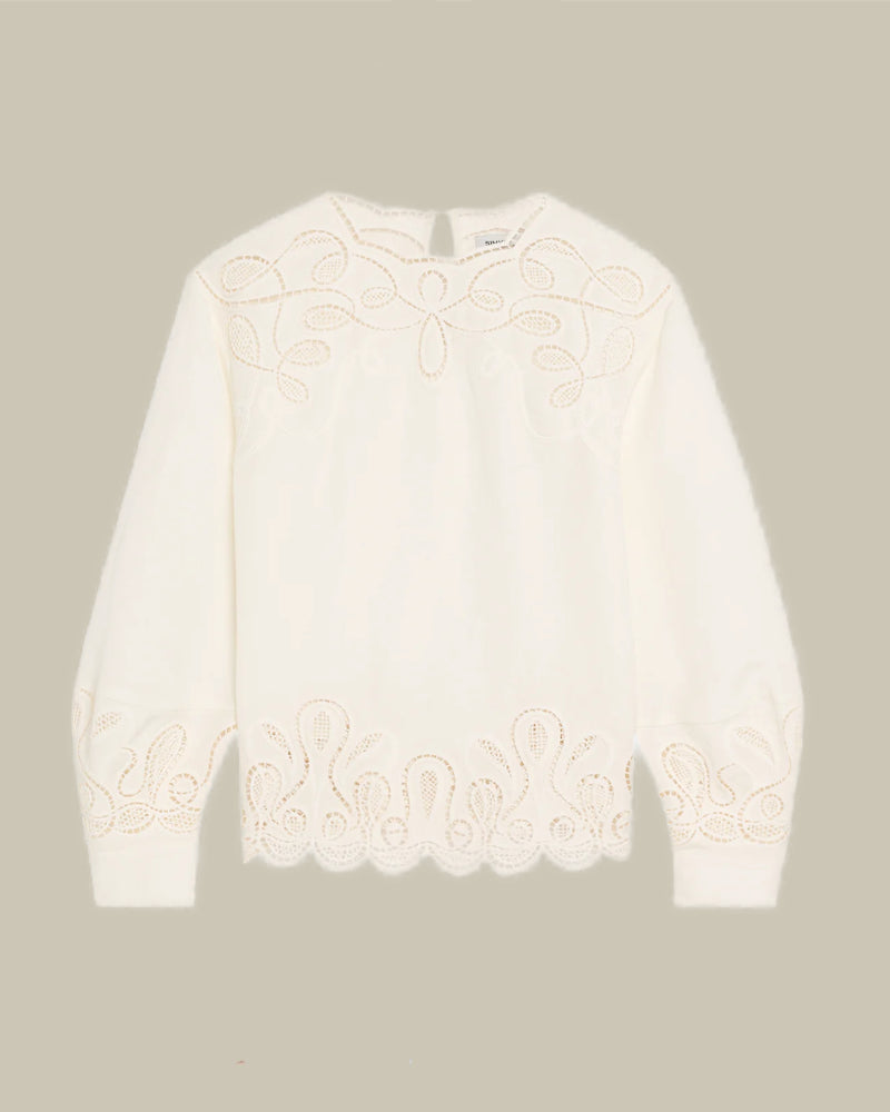 Wendlyn Embroidered Long-Sleeve Top