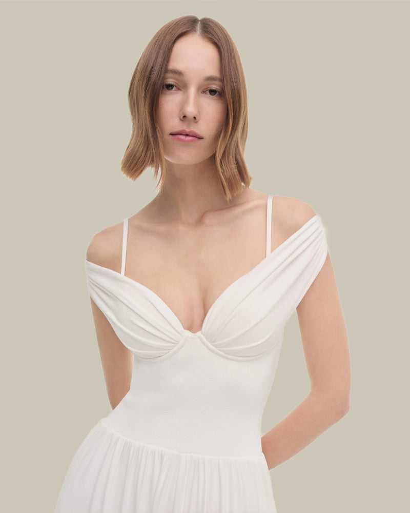 Amarantha Off Shoulder Dress Ivory