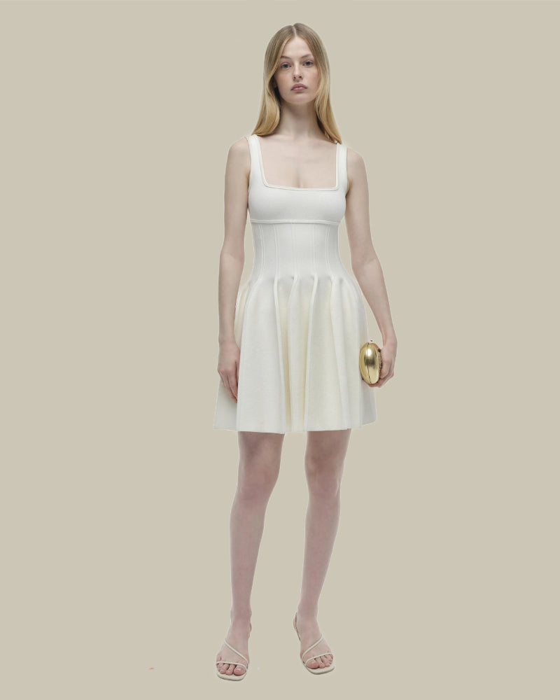 Elektra Knit Mini Dress Ivory