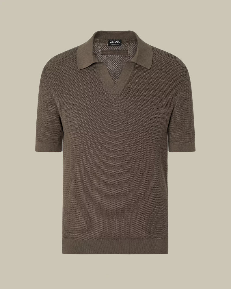 Dark Taupe Premium Cotton Polo Shirt