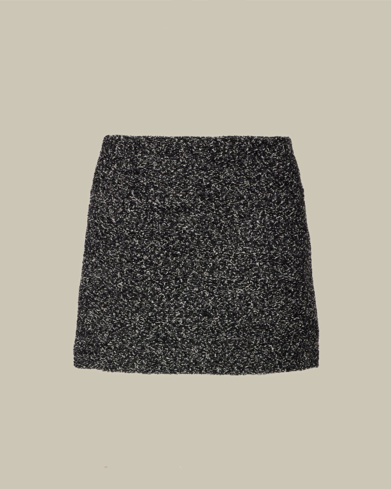 Anemone Black Donegal Wool Skirt