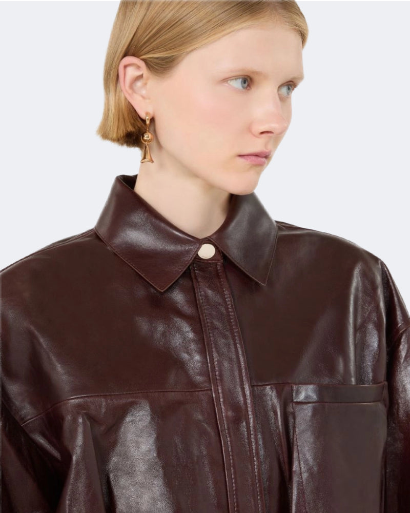 Boxy Nappa Leather Jacket