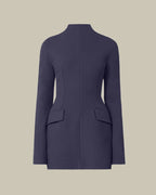 Tefrite Navy Short Contoured Gabardine Dress