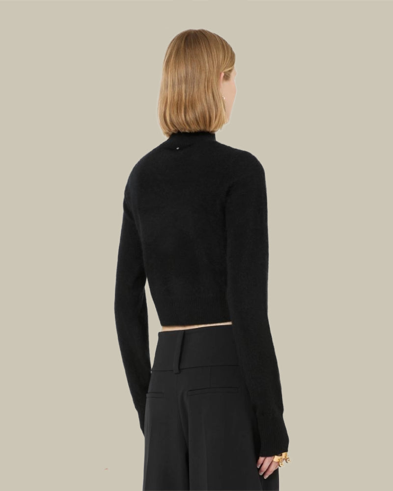 Slim Pure Cashmere Sweater Black
