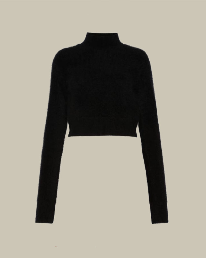Slim Pure Cashmere Sweater Black