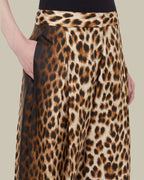 Leopard Print Pure Silk Trouser