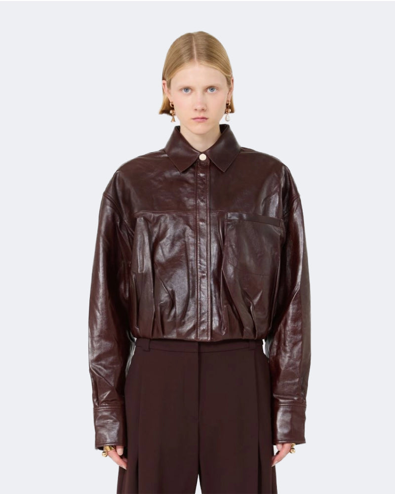 Boxy Nappa Leather Jacket