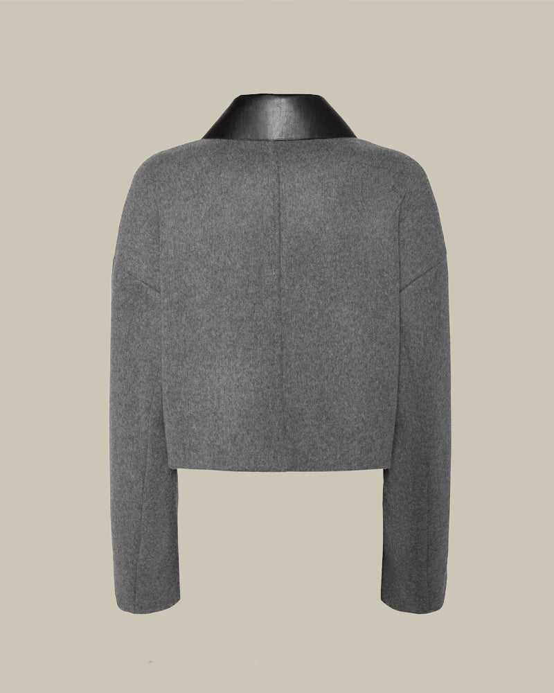 Vacuo Grey Flannel Cropped Jacket