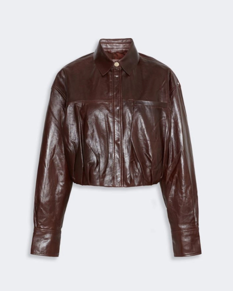 Boxy Nappa Leather Jacket