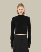 Slim Pure Cashmere Sweater Black