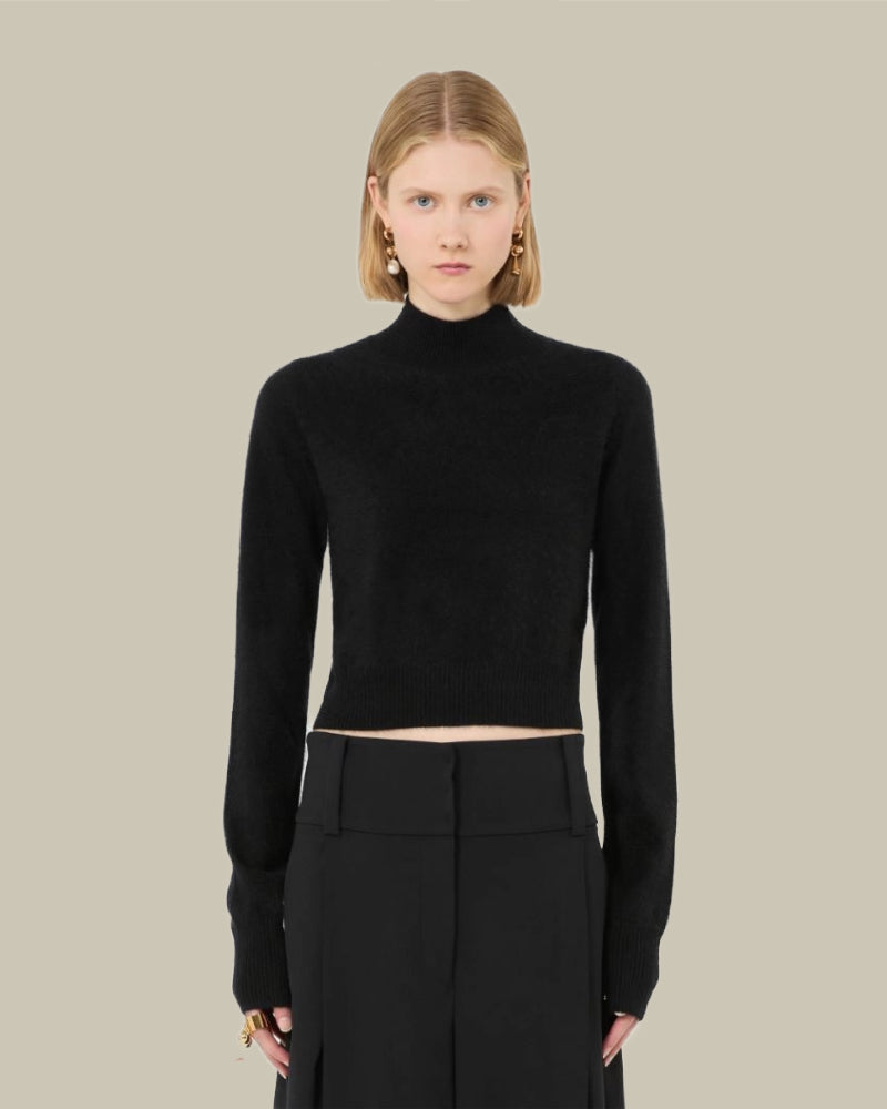 Slim Pure Cashmere Sweater Black