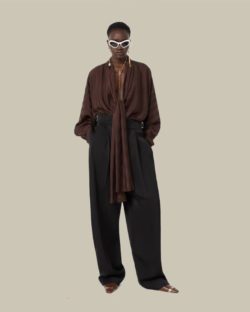 Oversized Kimono Shirt Chocolate