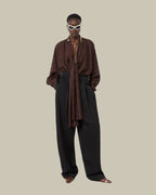 Oversized Kimono Shirt Chocolate