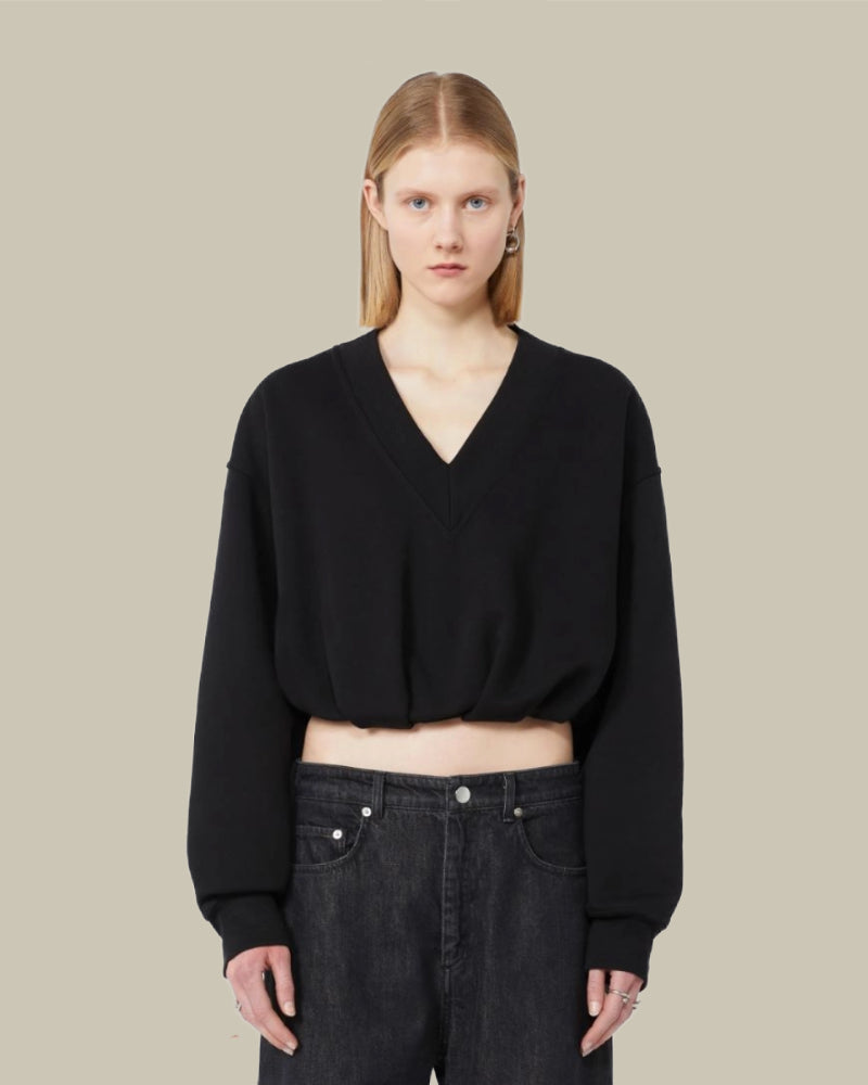 Colleg Black V Neck Sweatshirt