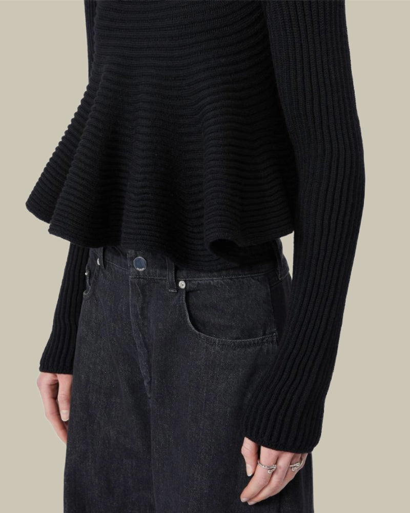 Astice Black Babydoll Sweater