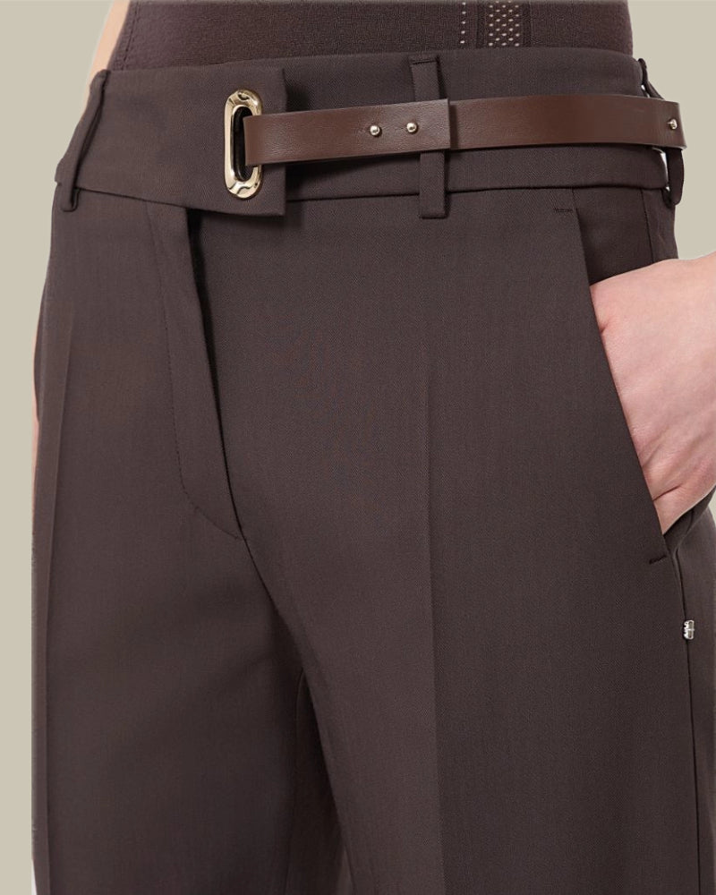 Slim Fit Stretch Viscose Trousers