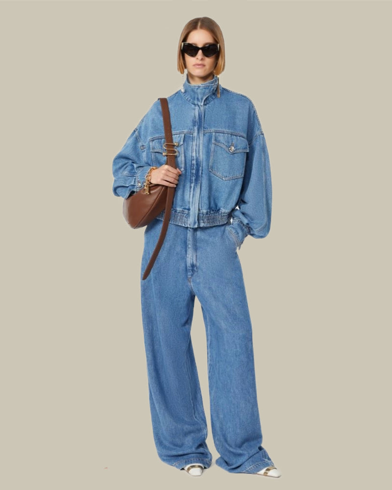 Oversized Tencel Jeans Midnight Blue