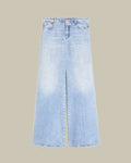 Five Pocket Stone Wash Flared Jeans