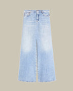 Five Pocket Stone Wash Flared Jeans