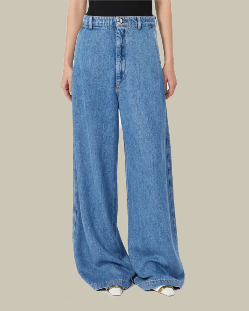 Oversized Tencel Jeans Midnight Blue