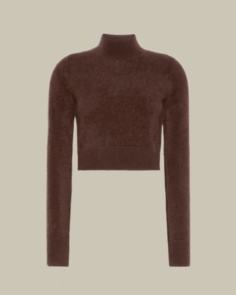 Slim Pure Cashmere Sweater Chocolate