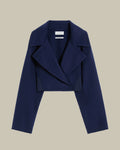 Navy Short Pure Wool Jacket