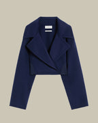Navy Short Pure Wool Jacket