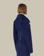 Navy Short Pure Wool Jacket