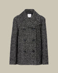 Olaf Black Donegal Wool Peacoat