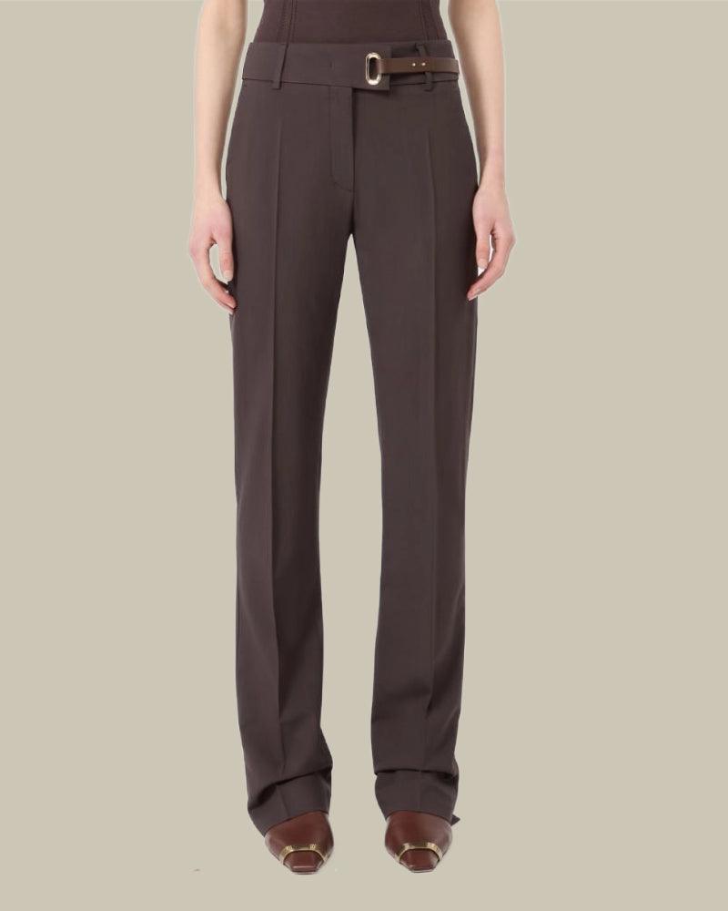 Slim Fit Stretch Viscose Trousers