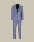 Light Blue Wool, Silk & Linen Blend Suit