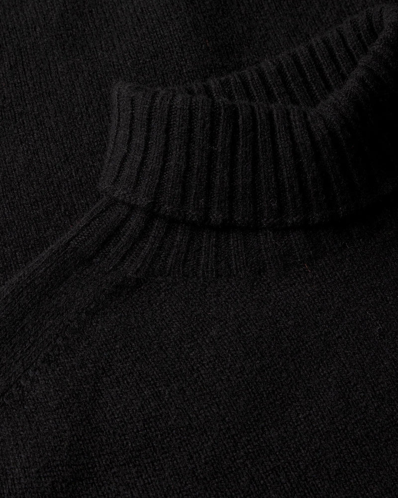 Lambswool Roll Neck Black