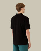 Black Towelling Polo