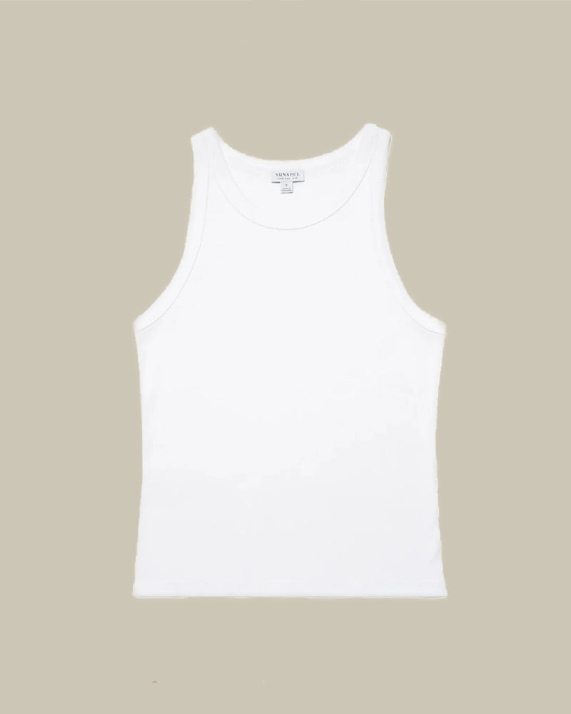 Ribbed Tank Top White