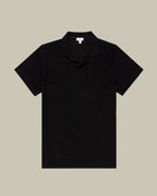 Black Towelling Polo