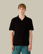 Black Towelling Polo